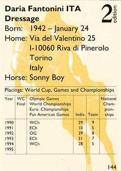 1995 Collect-A-Card Equestrian #144 Daria Fantonini / Sonny Boy Back